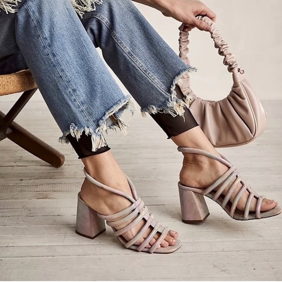 Free People Shoes - NWT Free People Colette Rainbow Unicorn Colour Clinched Heel Sandals  37.5